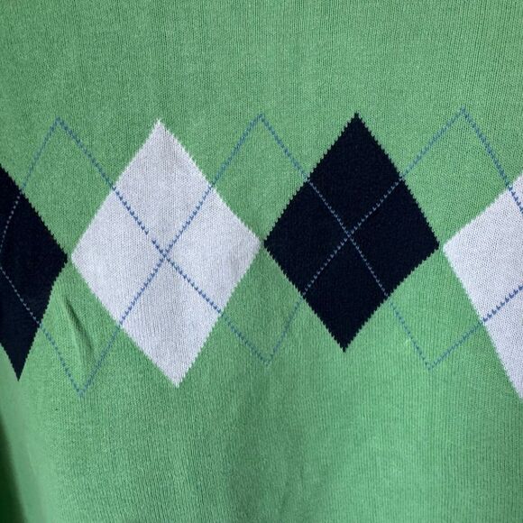 Izod Preppy 100% Cotton Argyle  Lightweight Sweater Size XL - Picture 3 of 6